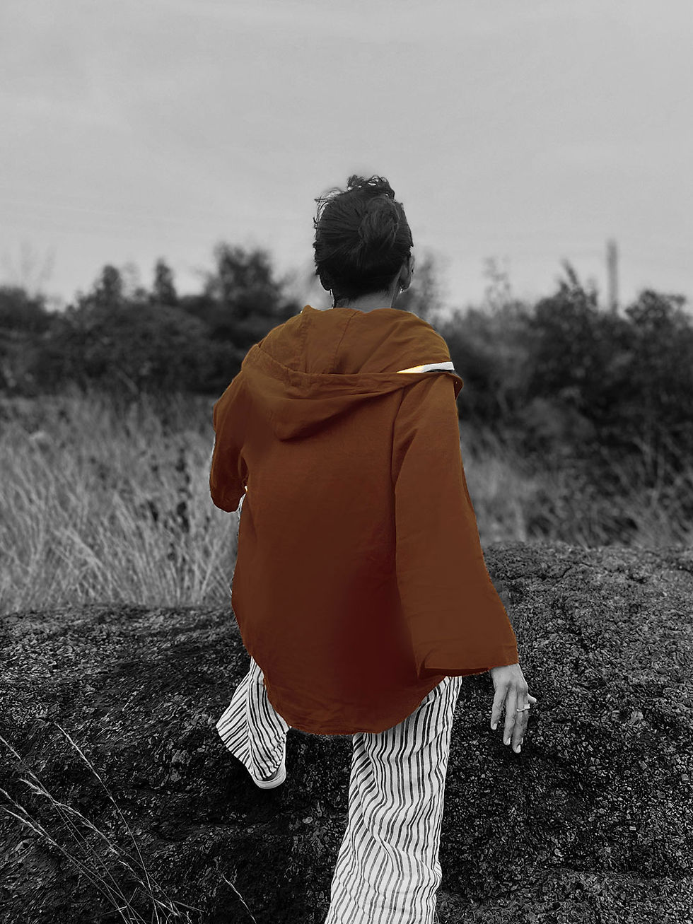 Brown Hoodie Shirt back view