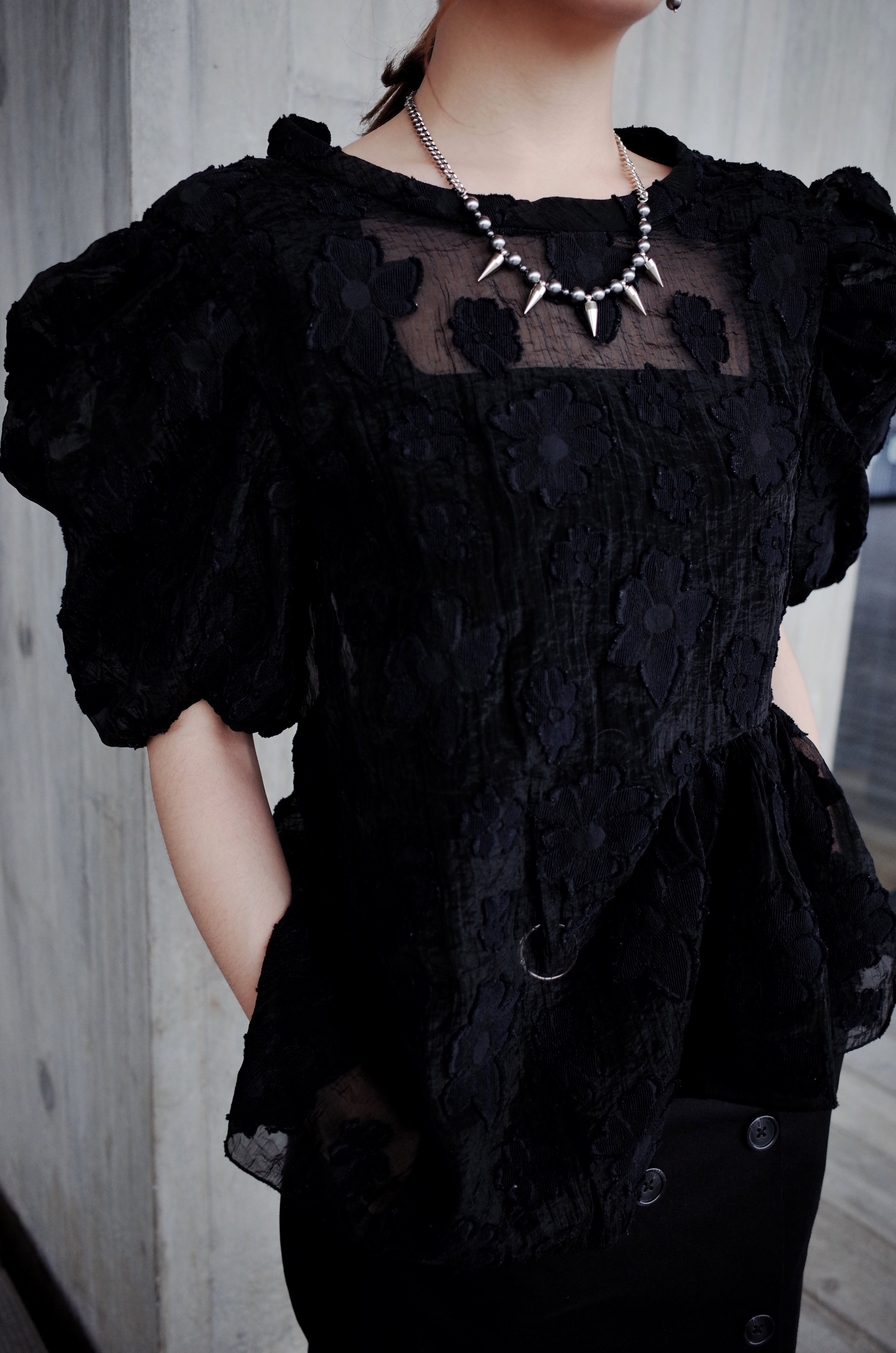 Swarovski Pearl Beaded Rivet Necklace