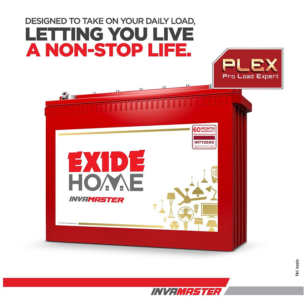 Thumbnail: EXIDE INVA Master IMTT2000 200Ah 12V Tall Tubular Inverter Battery