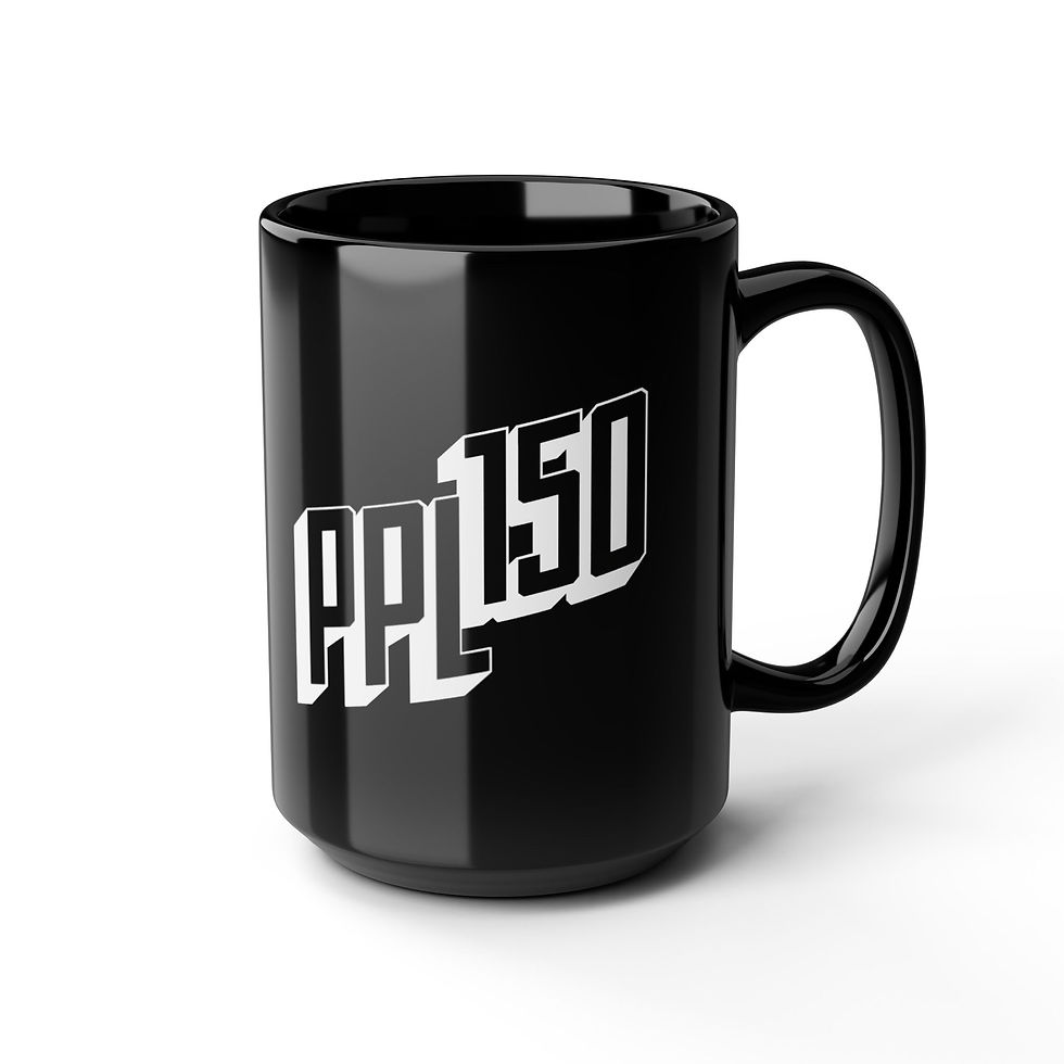PPL 150 Black Mug, 15oz