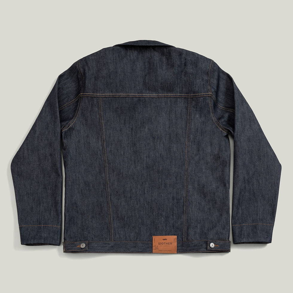 Küçük resim: CraftsMan's İndigo Selvedge Ham Denim Straight Ceket
