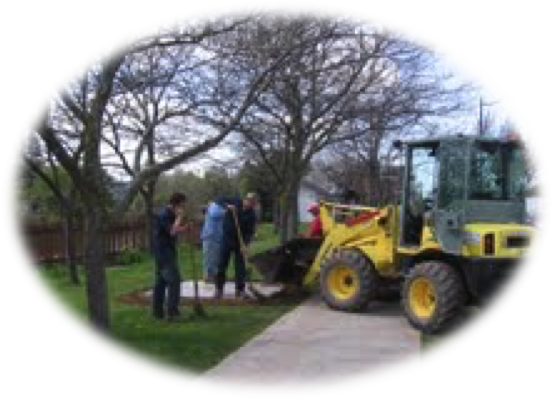 Volunteers at work