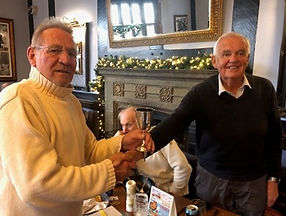 Nigel Lawson recieving the Wednesday IOM handicap cup from Roger Hopper