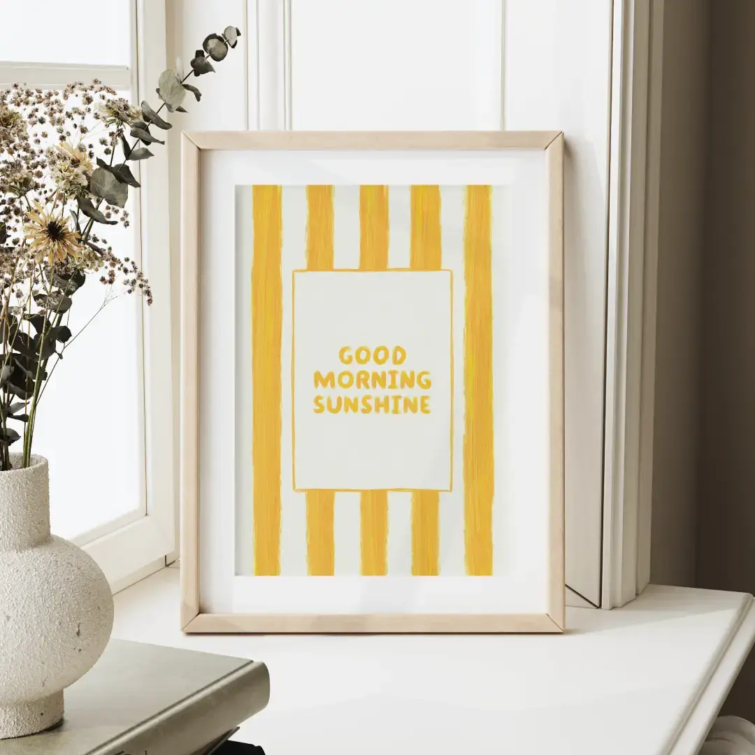 A5 Good Morning Sunshine Print - Summer Decor, Yellow Prints