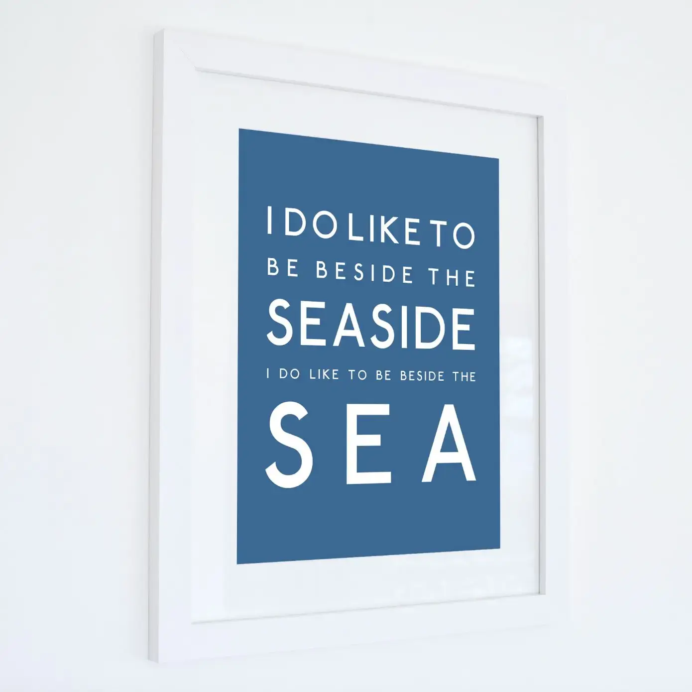 A4 Beside the Sea Typographic Print