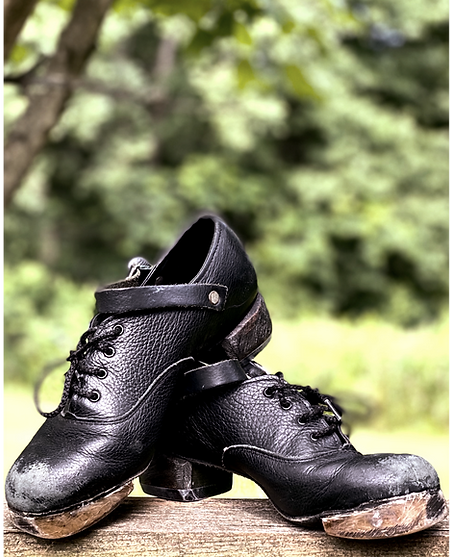 Irish dance hardshoes outdoors