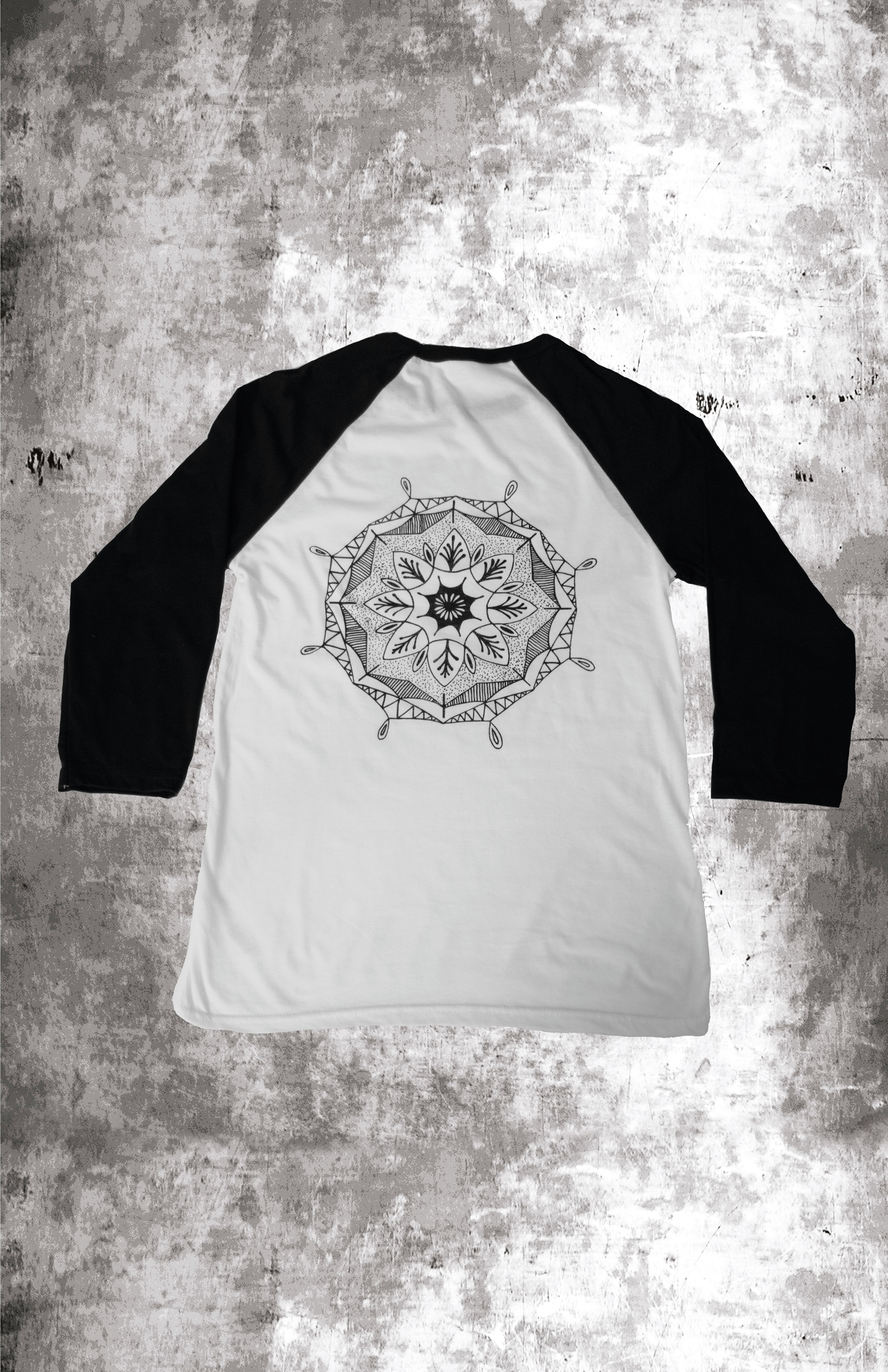 MANDALA BASEBALL - WHITE/BLACK
