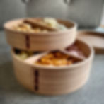 japanese wooden bento box, Japanese stacked wood box, wood lunch box