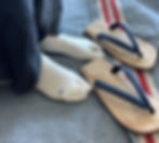 Japanese sandals and tabi socks.