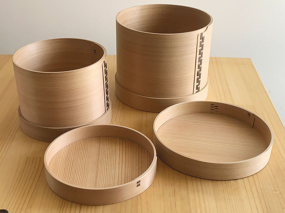 Miniature : Cedar Bent Wood Rice Bucket No.7 by Tamaki Shibata