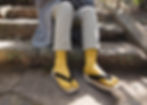 yellow tabi socks made in Japan