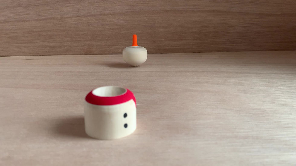 Miniature : Poupée en bois de bonhomme de neige