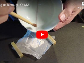 Traditional Kintsugi Tutorial & Tips: Touching up Kintsugi?  No Problem! 