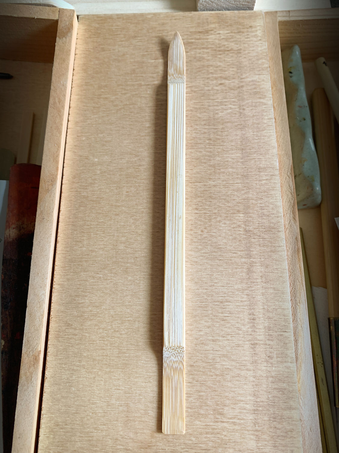 bamboo spatula, kintsugi tools