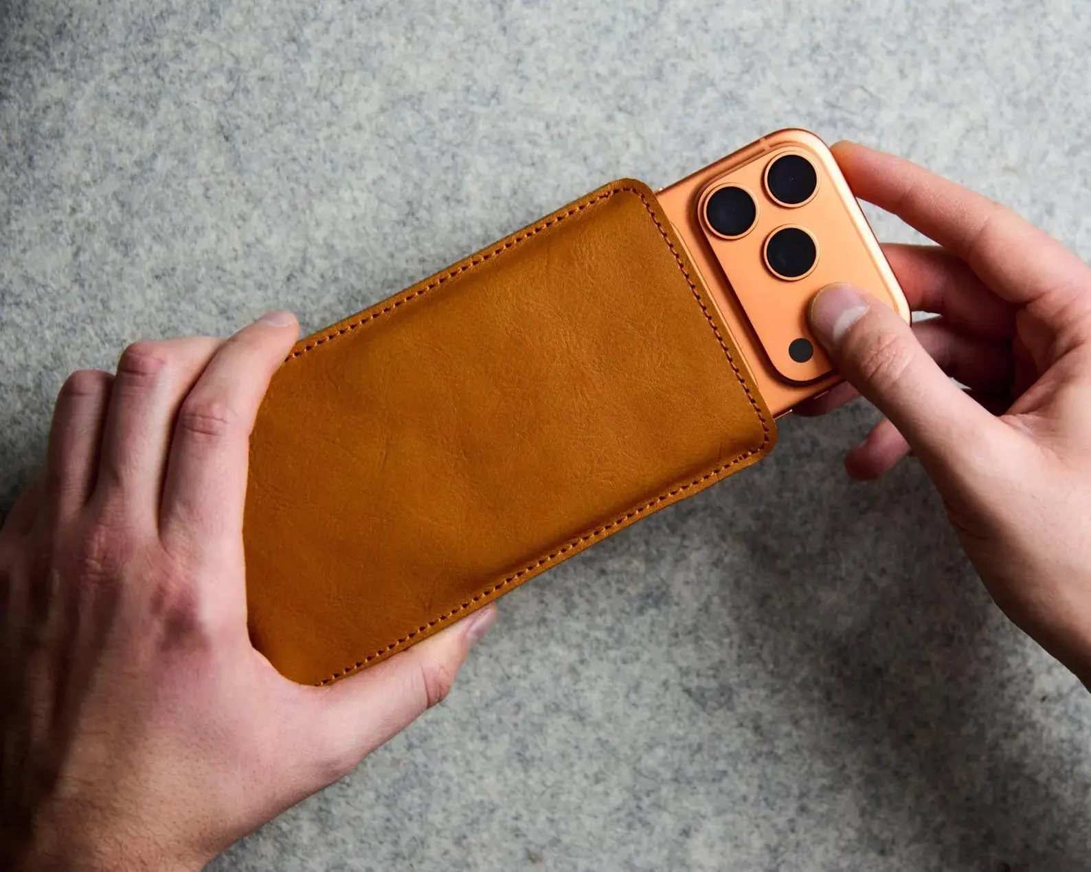 Leather Phone Sleeve for Everyday Protection