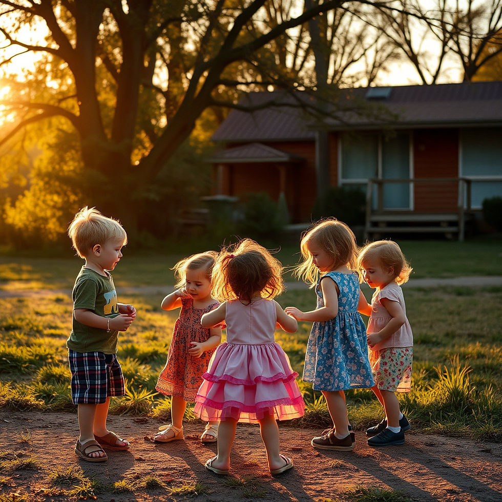 children playing outside