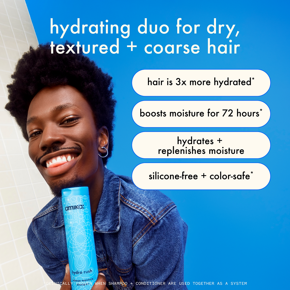 Thumbnail: Amika Hydro Rush
intense moisture shampoo 275ml 