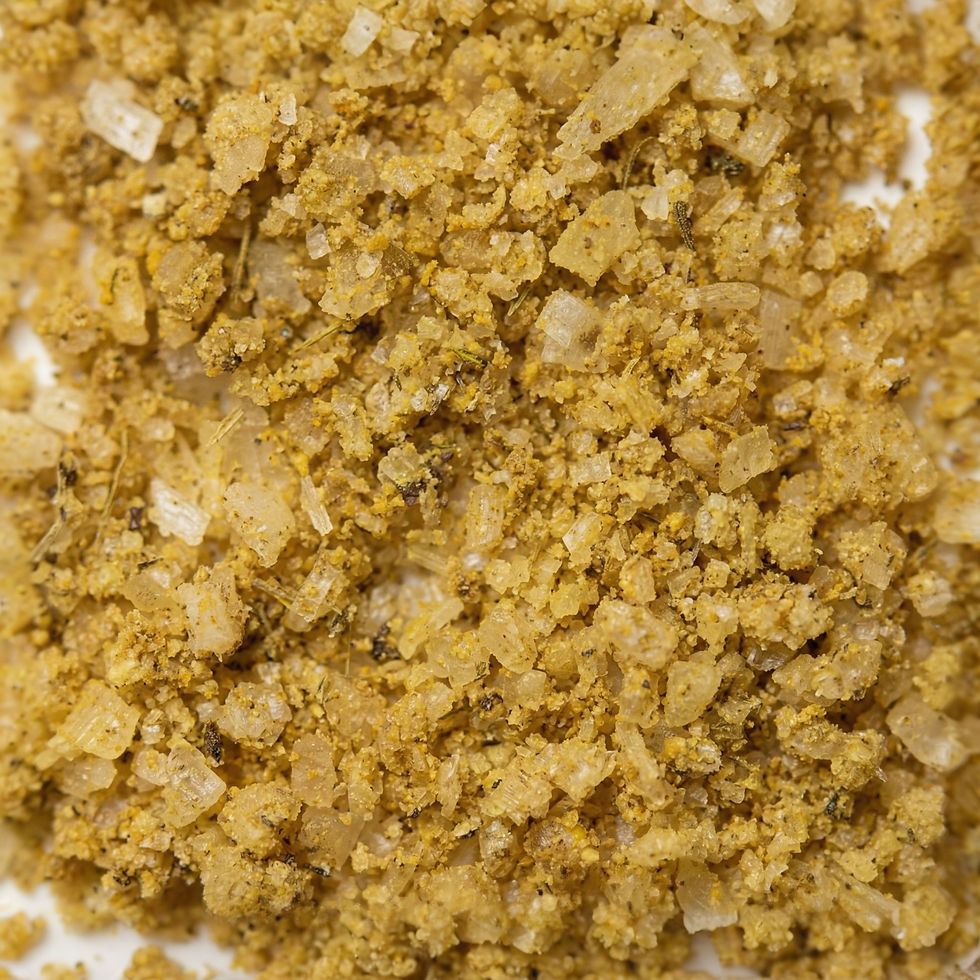 Turmeric Ginger Salt , a premium blend made with : Sea salt, turmeric, ginger. Crafted by Mondepice.