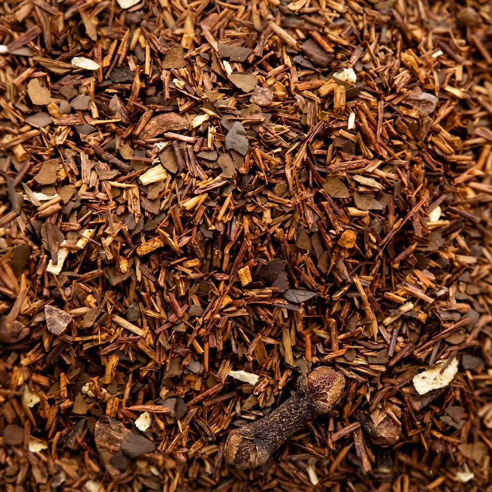 Orange Chai - Rooibos, a premium blend made with Rooibos, Orange Peels, Cardamom, Clove, Pink Pepper.. Crafted by Mondepice.