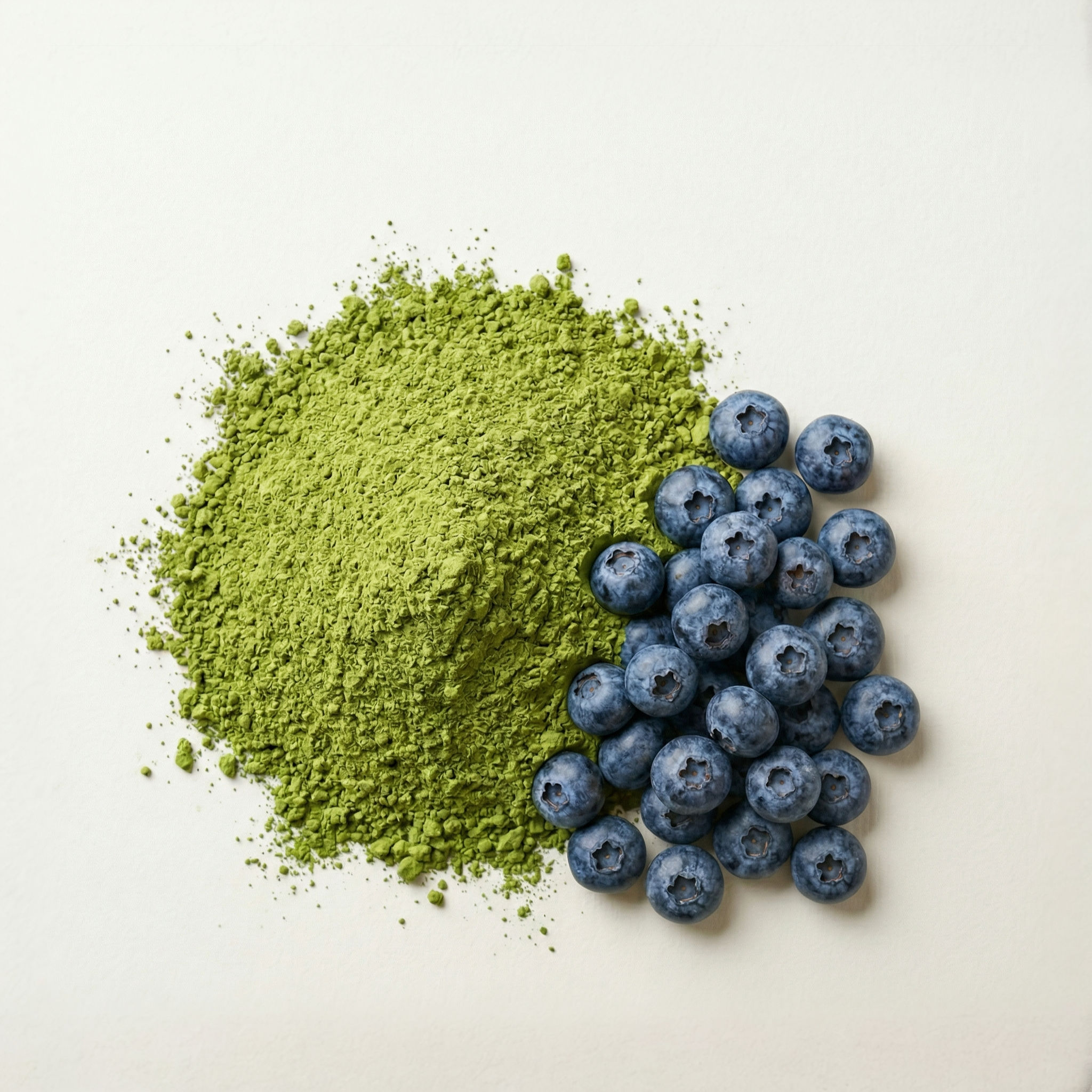 Matcha Blueberries, a premium blend made with : Matcha tea, blueberry flavoring. Crafted by Mondepice.