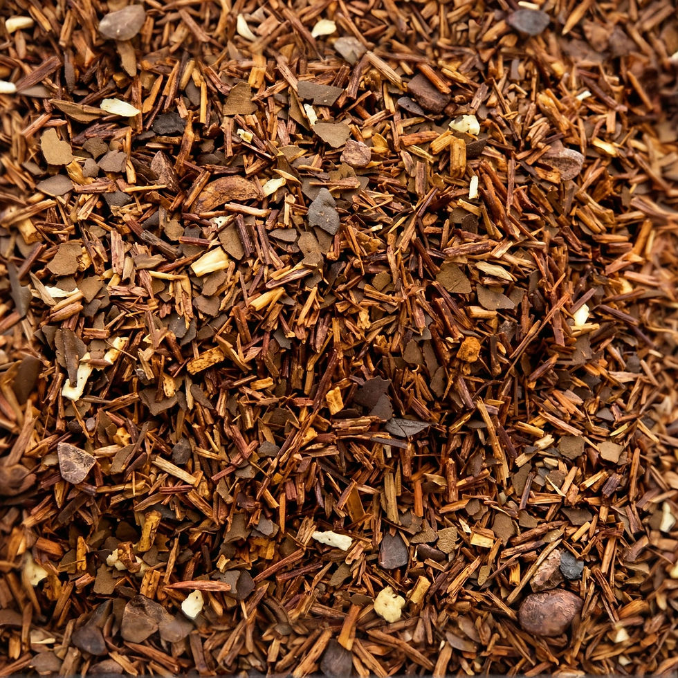 Frappucino - Rooibos, a premium blend made with Rooibos, Chocolate Chips, Cacao Beans, Coconut.. Crafted by Mondepice.