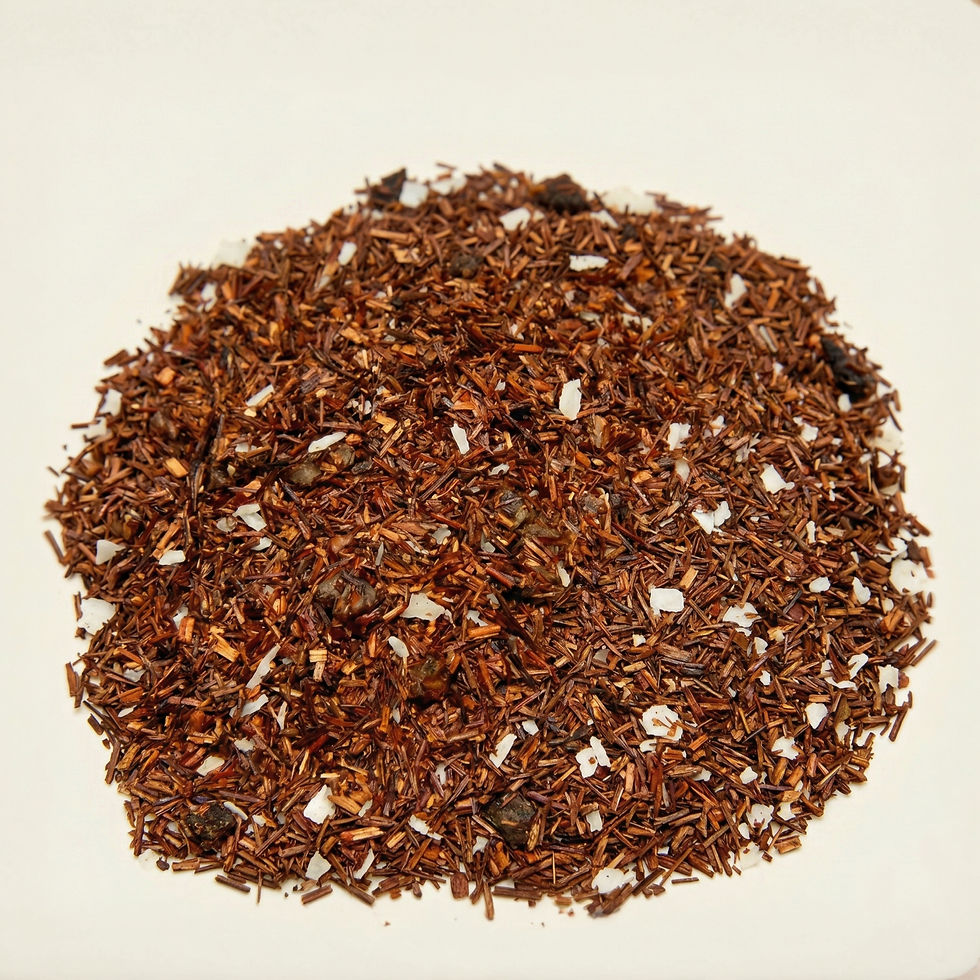 Peach Colada - Rooibos, a premium blend made with Rooibos, Hibiscus, Peach, Pineapple, Coconut.. Crafted by Mondepice.