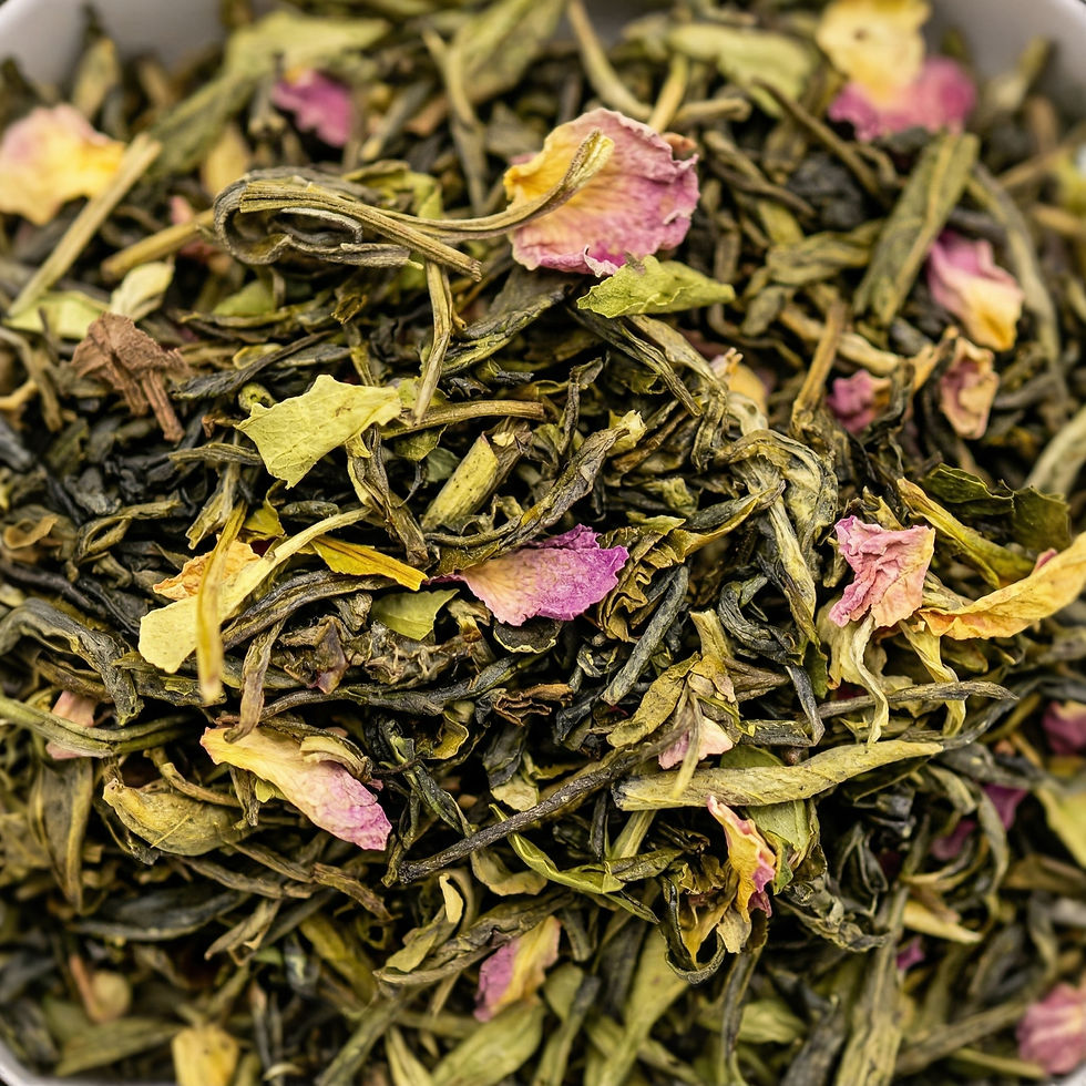 Lychee - White Tea, a premium herbal tea made with Pai Mu Tan White Tea, Lychee, Jasmine Flowers, Rose Petals. Mondepice US