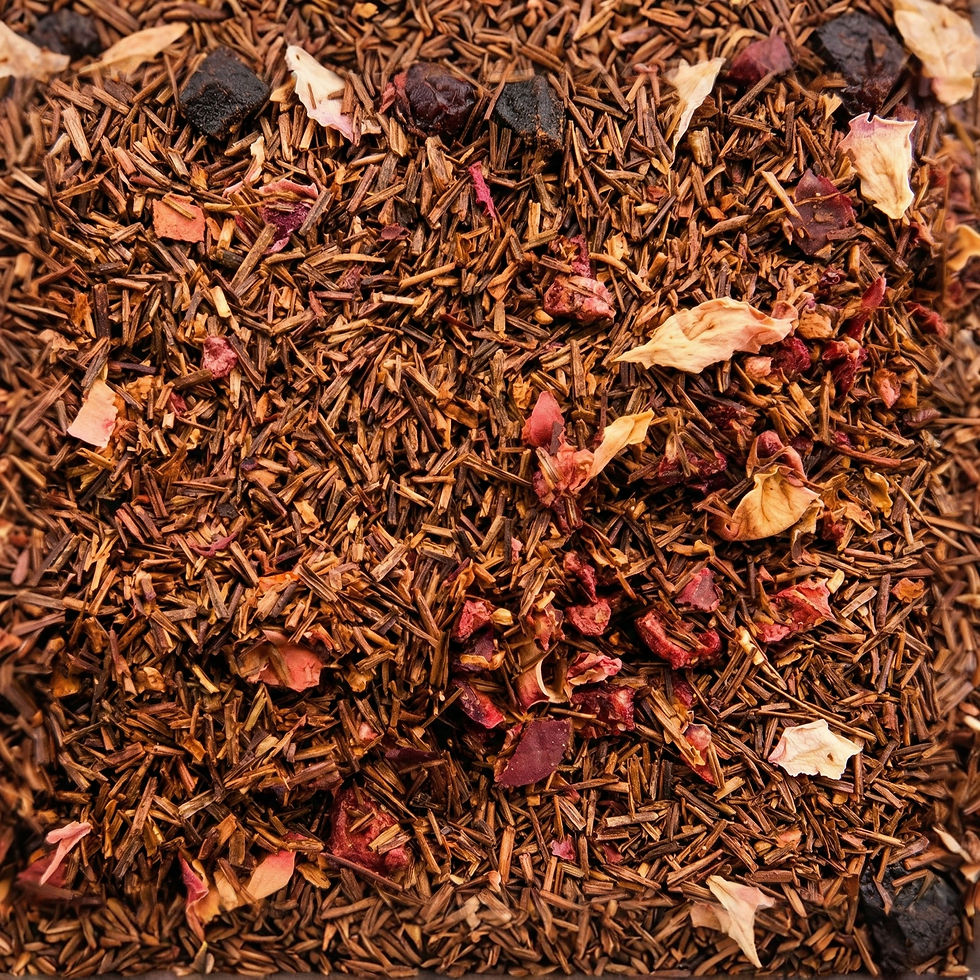 Pomegranate - Rooibos, a premium blend made with Rooibos, Pomegranate, Cranberry, Rose Petals.. Crafted by Mondepice.