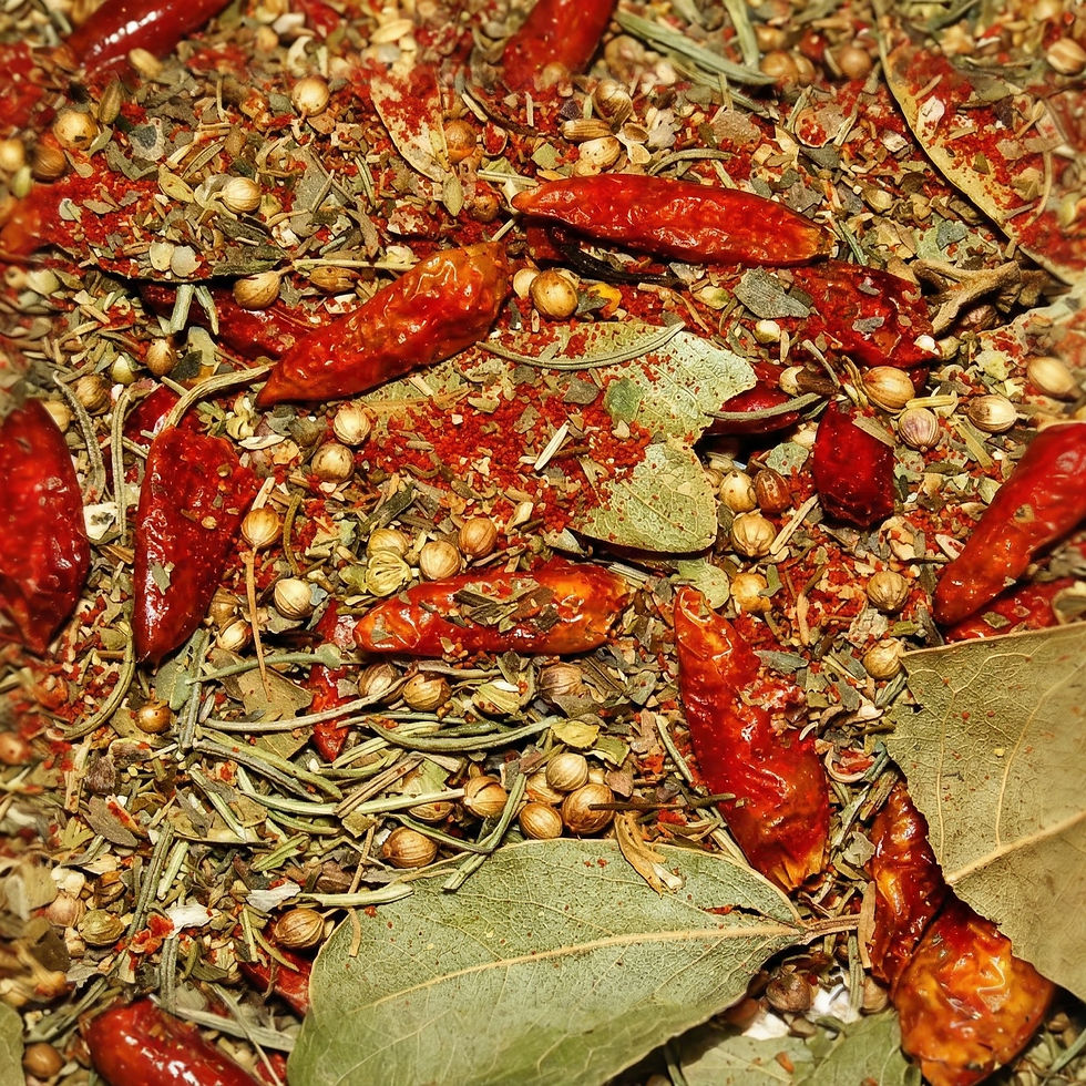 Spicy Pizza Oil - Spice, a premium spice made with : Rosemary, pili pili, coriander seeds, basil. Crafted by Mondepice.