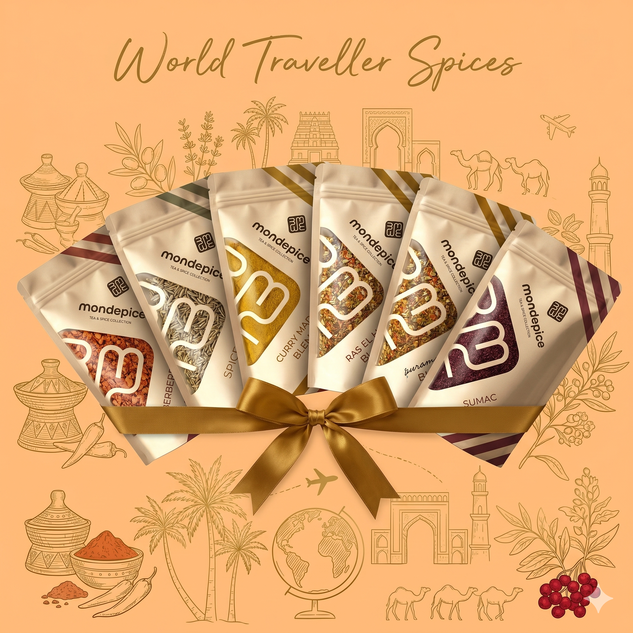 World Traveller Spices - Set of six - Gift Set