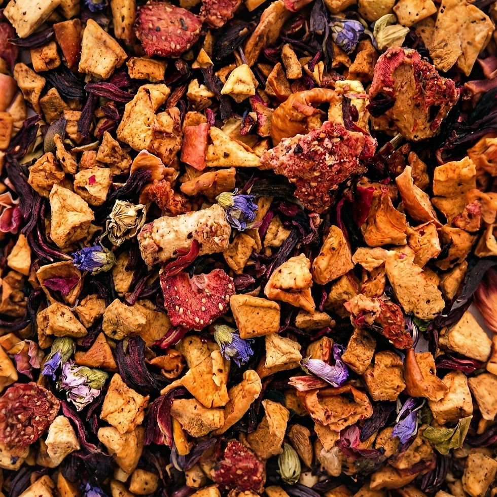 Strawberry - Hibiscus, a premium herbal tea made with Hibiscus, Strawberry, Rose Petals.. Crafted by Mondepice.