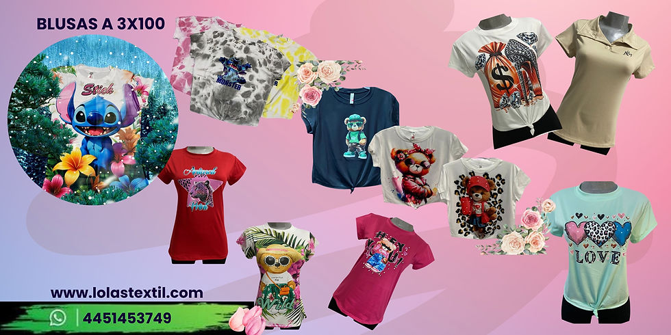 BLUSAS A 3X100