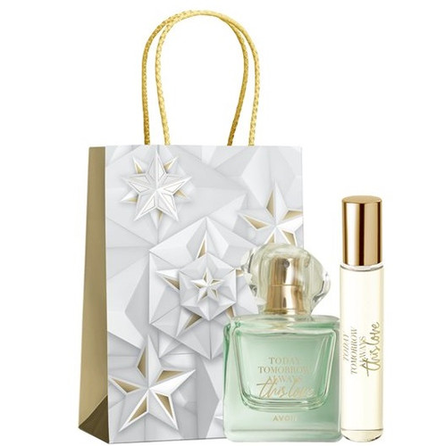 Coffret Cadeau AVON LOVE Pour Elle - 2 Produits Parfum 50ml + Sac Cadeau, Neuf