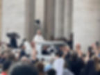 The choir group during their visit to see the Pope in Rome