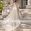Thumbnail: EVALOVE Romantic Scoop Neck Long Sleeve A-Line Wedding Dress Luxury Beading Lace