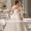 Thumbnail: EVALOVE Romantic Scoop Neck Long Sleeve A-Line Wedding Dress Luxury Beading Lace