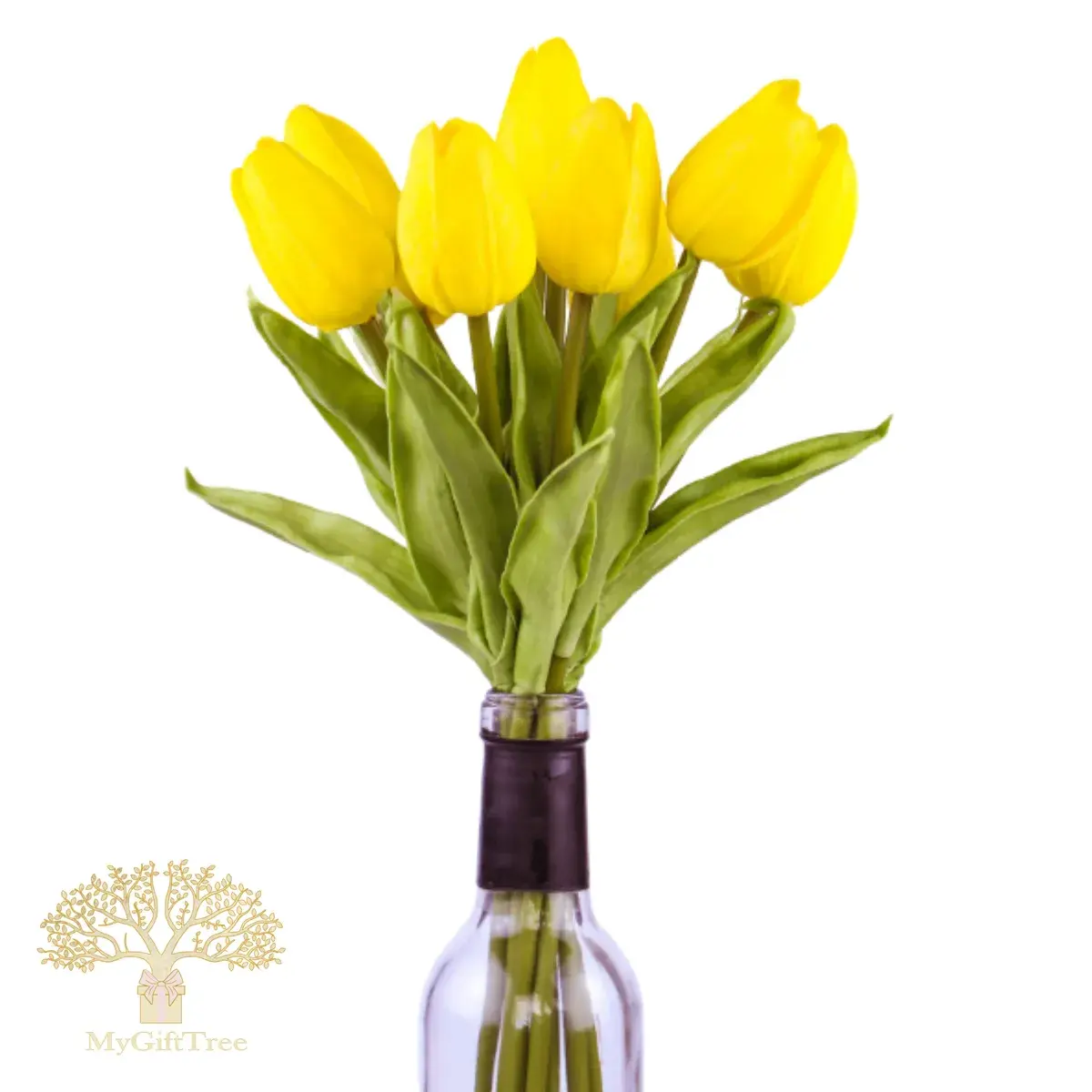 10 Pcs Artificial Tulip Flower - Yellow 10pcs