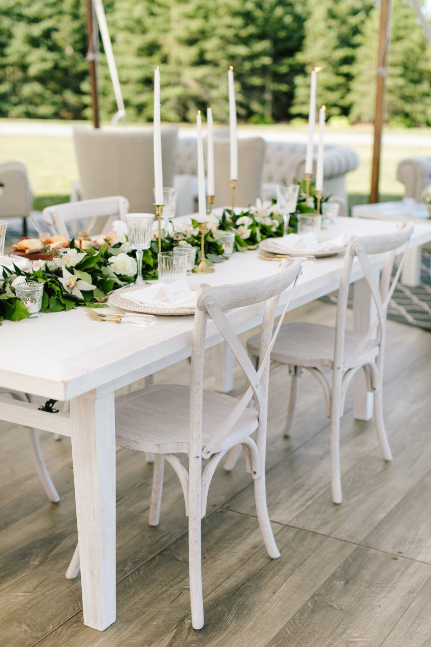 White Wash Crossback Chairs