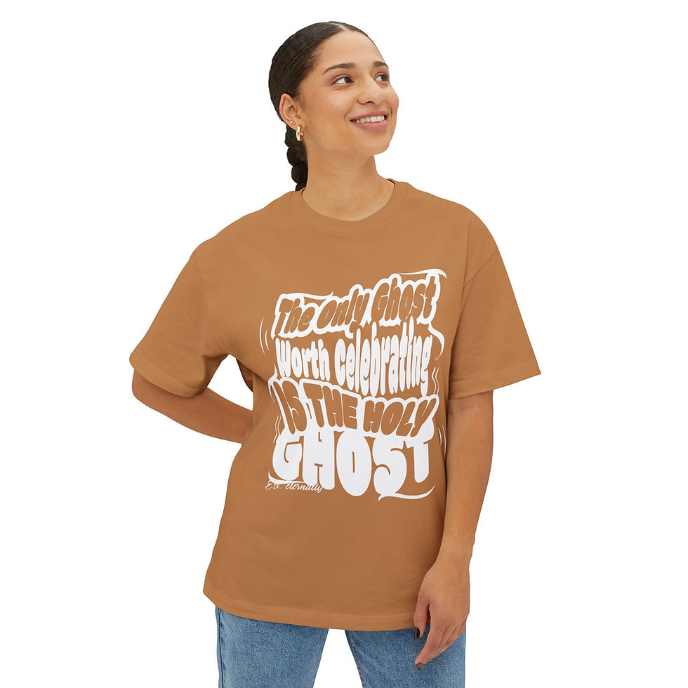 Thumbnail: Holy Ghost T-Shirt – Christian Fall Tee | Faith Over Fear Black