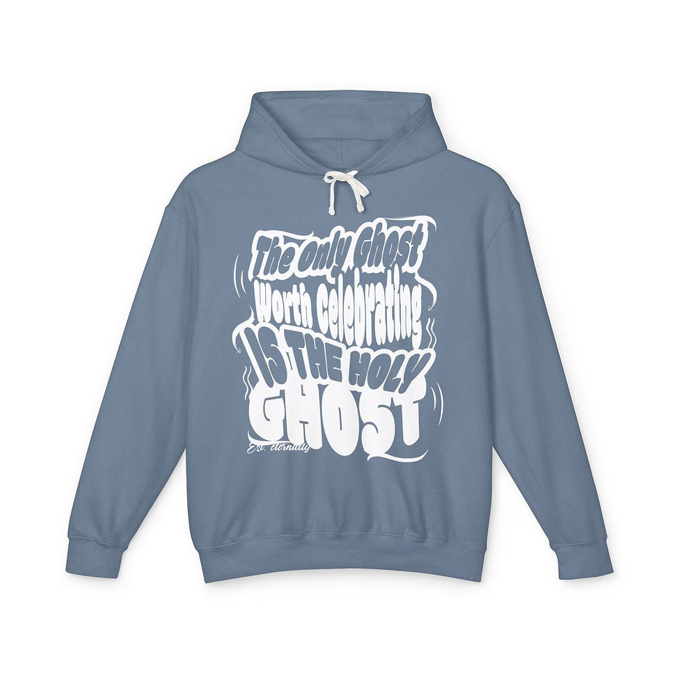 Thumbnail: Holy Ghost Sweatshirt – Christian Fall Tee | Faith Over Fear Black