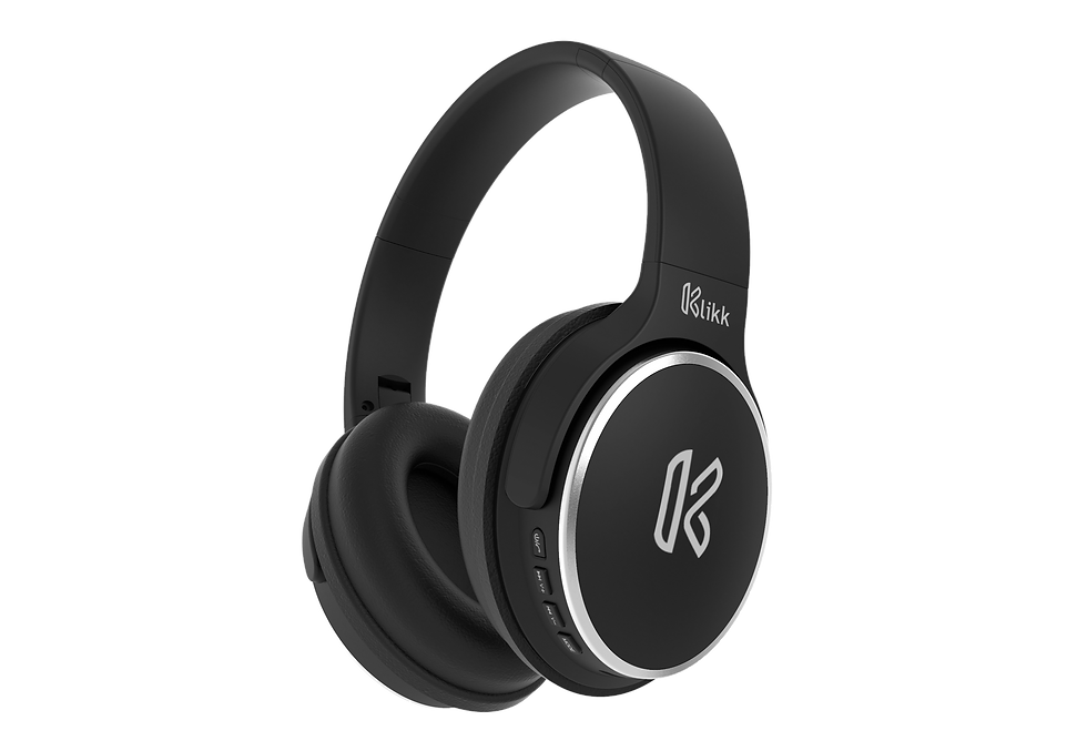 Thumbnail: Klikk Rock On 101 Bluetooth Wireless Over Ear Headphones with Mic, 30 Hours Play