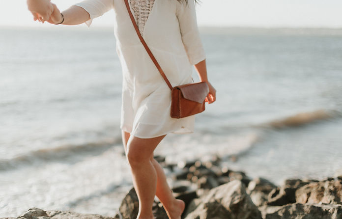 Woman in White Dress