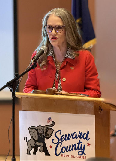 County Chairman giving a speech