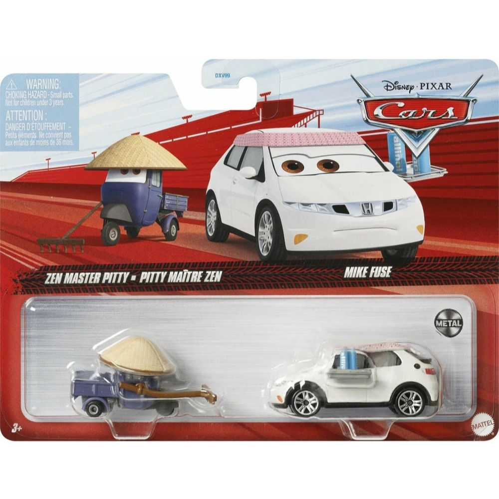 Disney Pixar Cars Zen Master Pitty & Mike Fuse Die-Cast Araçları