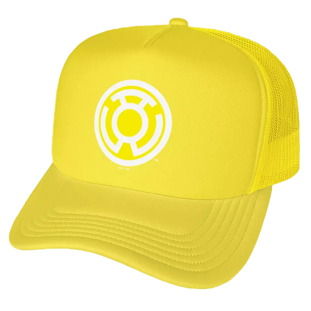 Green Lantern Blackest Night Sinestro Corps Yellow Lantern Foam Trucker Şapka