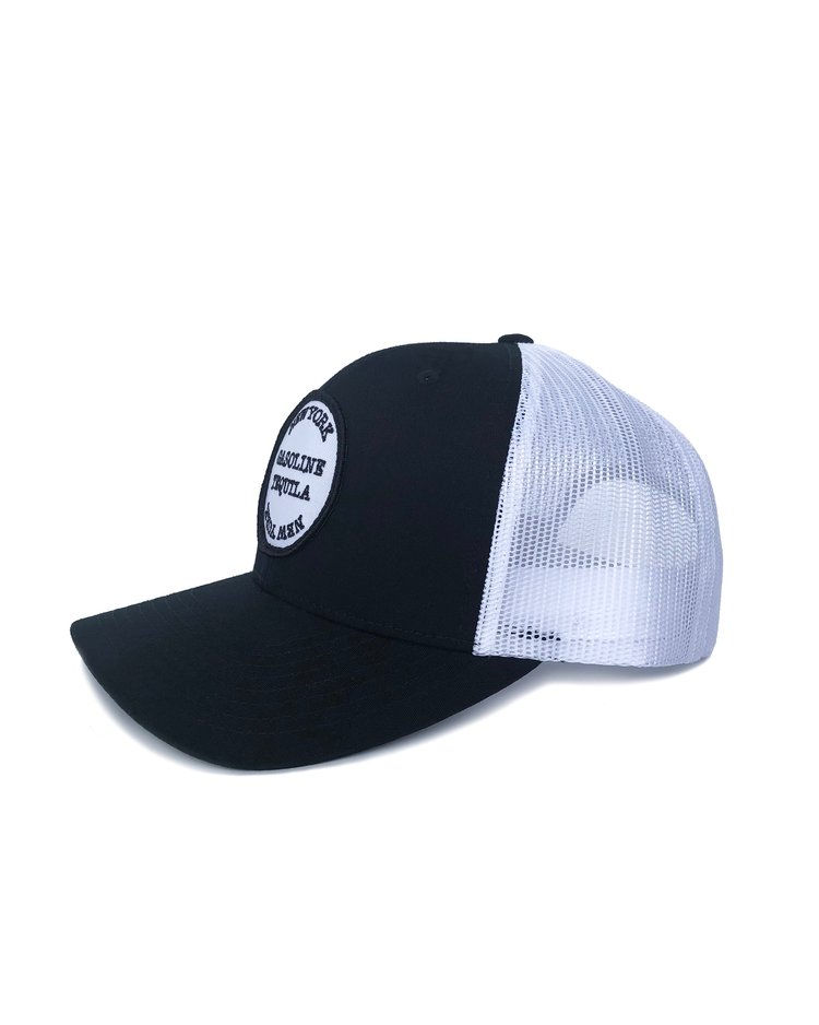 Thumbnail: STAMP TRUCKER HAT - BLACK AND WHITE