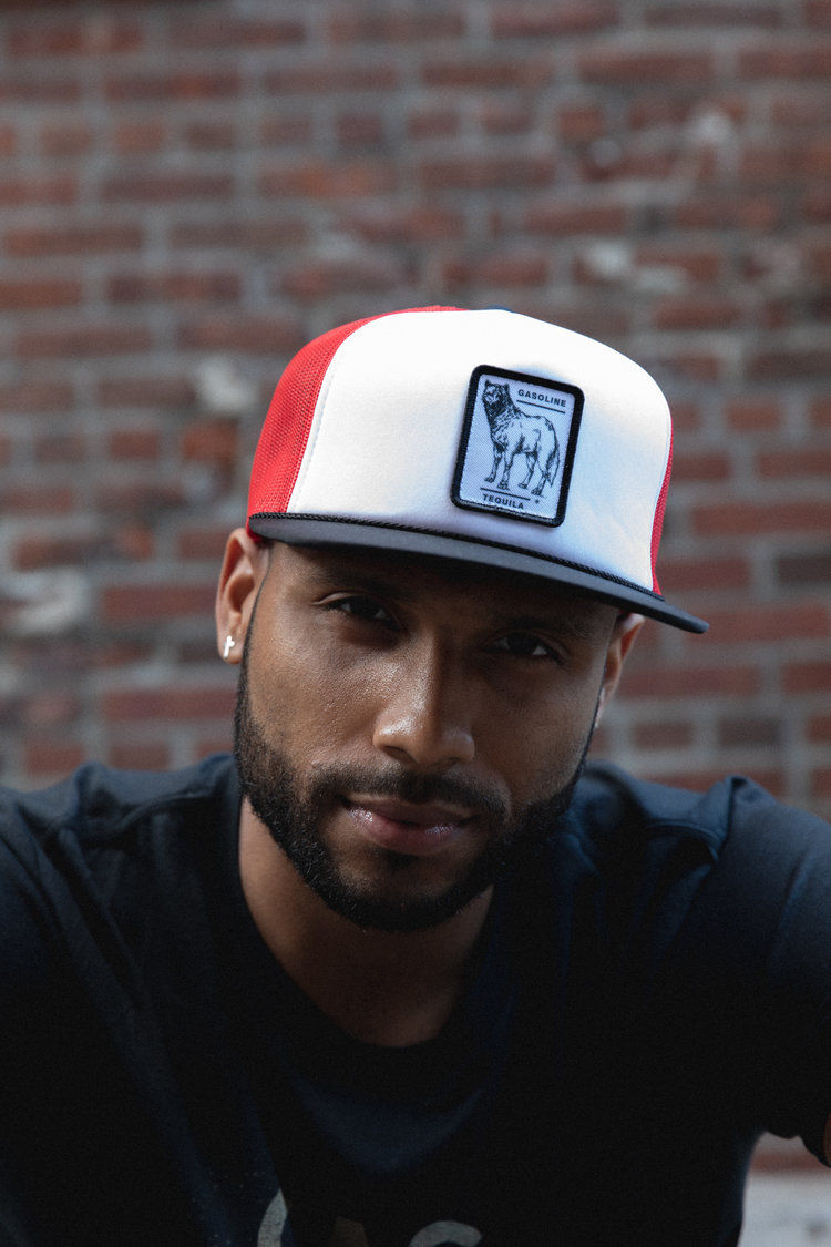 Thumbnail: CITY WOLF TRUCKER HAT - RED AND WHITE