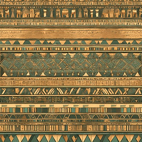 Egyptian pattern that repeats with tranquil colors of natural hues