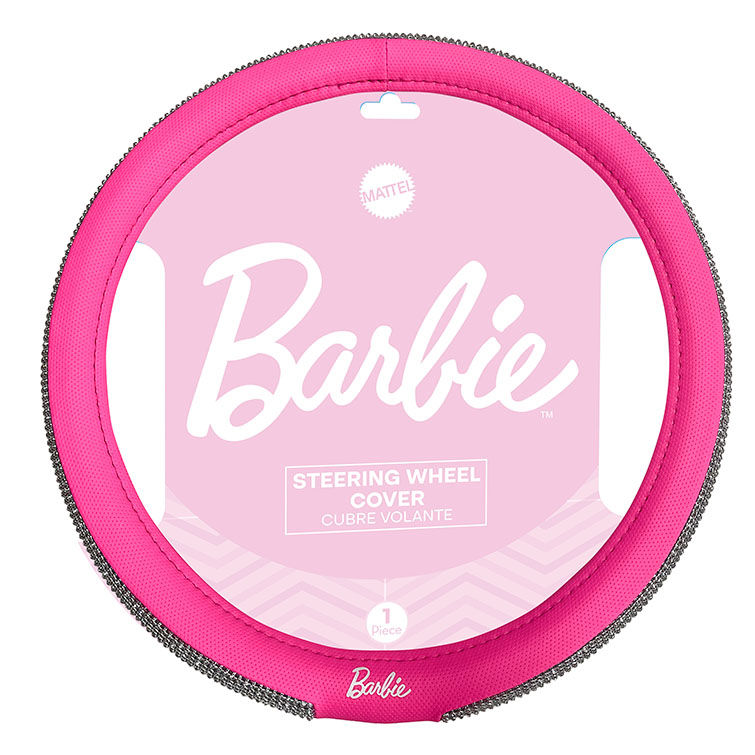 Cubre volante Barbie Rosa con brillos 