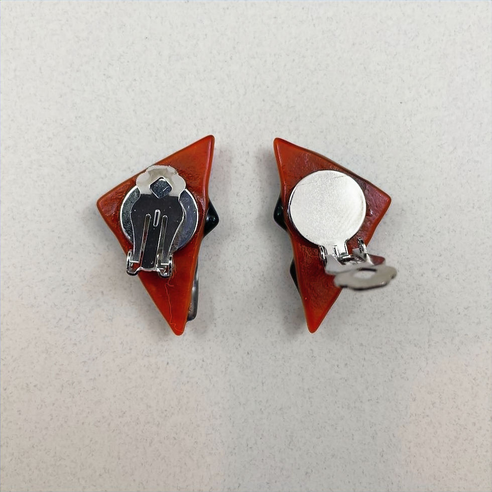 Thumbnail: Pink Teal Red Clip Earring